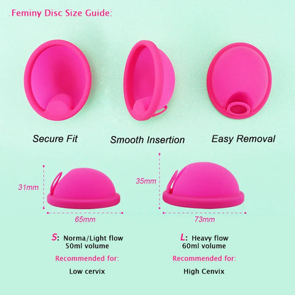 Disque Menstruel Féminin avec Applicateur & Coupe Stérilisante