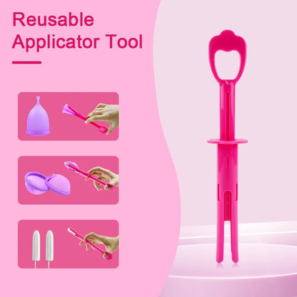 Disque Menstruel Féminin avec Applicateur & Coupe Stérilisante